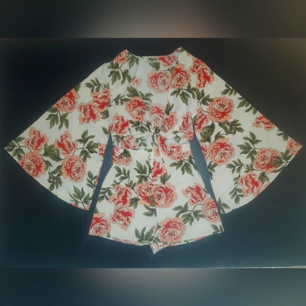 Show Me Your Mumu Floral Peony Romper Size XS